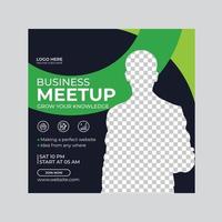 Business social media square post template vector