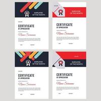 Certificate template awards diploma background vector