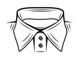 Vector illustration of a collar shirt
