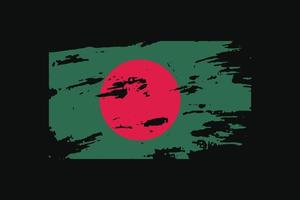 Grunge Style Flag of the Bangladesh. Vector illustration.