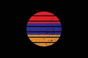 bandera de estilo grunge de armenia. ilustración vectorial.