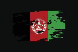 Grunge Style Flag of the Afghanistan. Vector illustration.