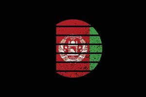 Grunge Style Flag of the Afghanistan. Vector illustration.