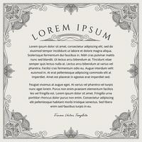 Border frame Classic luxury vintage, mandala frame pattern vector