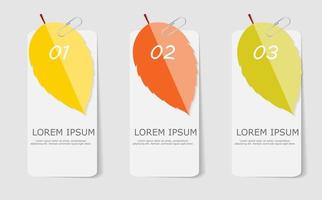 hojas de otoño plantillas de infografía para empresas vector