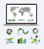 Collection of Infographic Templates for Business Vector Illustration