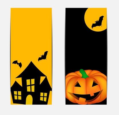 Halloween Background with Pumpkin Vector Illustration