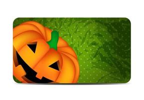 Halloween Background with Pumpkin Vector Illustration