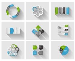 Collection of Infographic Templates for Business Vector Illustration