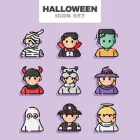 Halloween Costume Icon Set vector