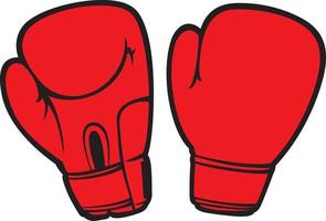 guantes de boxeo rojos vector