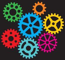 Cogs in Process vector