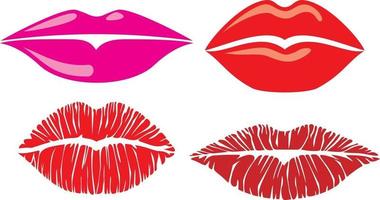colección de labios de sensualidad vector