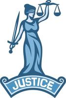 A Goddess of Justice Label vector