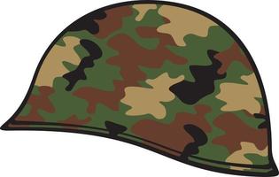 icono de casco militar vector