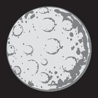 icono de luna llena vector