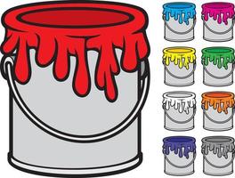 Paint Buckets Collection vector