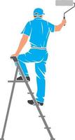 Man Painting the Wall vector