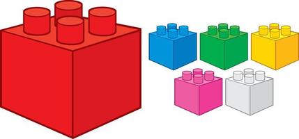 Plastic Building Blocks vector