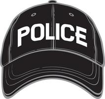 gorra de béisbol de la policía vector