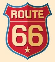 Historic Route US 66 Sign vector