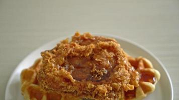 Fried Chicken and Waffles with Maple Syrup video