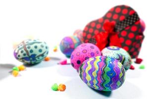 Paschal Easter Eggs Holiday Celebration in Spring Time photo