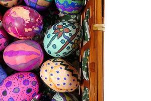 Paschal Easter Eggs Holiday Celebration in Spring Time photo