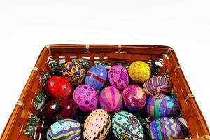 Paschal Easter Eggs Holiday Celebration in Spring Time photo