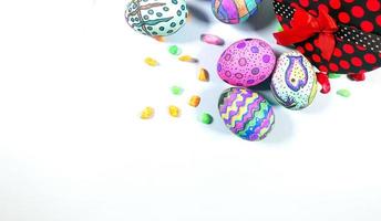 Paschal Easter Eggs Holiday Celebration in Spring Time photo