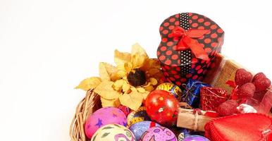 Paschal Easter Eggs Holiday Celebration in Spring Time photo