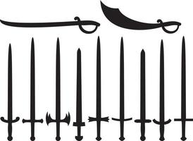 Collection of Swords and Sabers vector