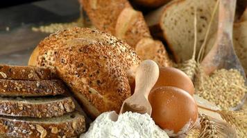 Delicious Fresh Mix of  Bread Food Concept photo