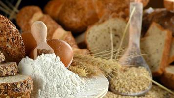 Delicious Fresh Mix of  Bread Food Concept photo