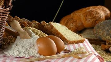 Delicious Fresh Mix of  Bread Food Concept photo