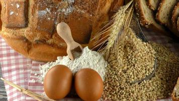 Delicious Fresh Mix of  Bread Food Concept photo