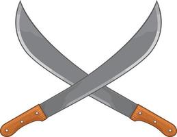 Two Crossed Machetes vector