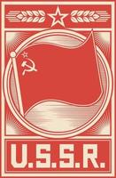 icono de cartel de la urss vector