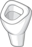 White Porcelain Urinal Row vector