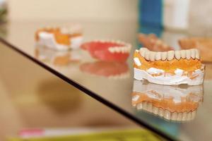 Zirconium Porcelain Tooth plate in Dentist Store photo