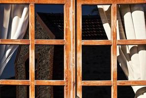 Abstract Ancient Building Houses Windows photo