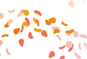 Light Yellow, Orange vector backdrop with abstract shapes.