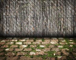 Abstract Urban interior wooden wall stage photo