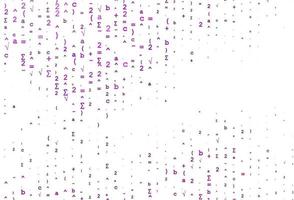 Light Purple vector cover with math elements.