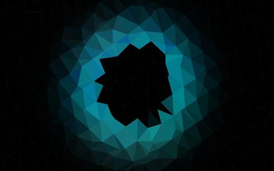 vector azul claro, verde brillante fondo triangular.