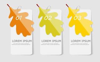 Autumn Leaves Infographic Templates for Business vector