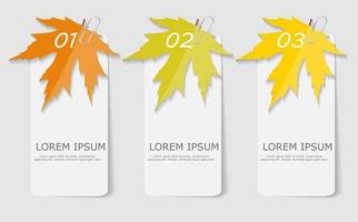 Autumn Leaves Infographic Templates for Business vector