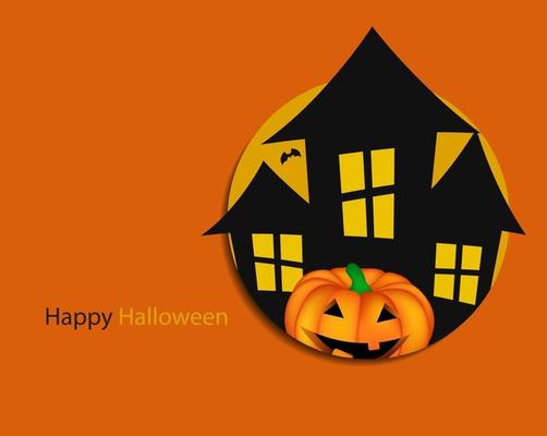 Halloween Background with Pumpkin Vector Illustration