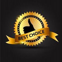 Best Choice Label with Ribbon. Vector Illustration