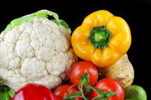 Healthy Fresh Mix of Raw Vegetable Composition photo
